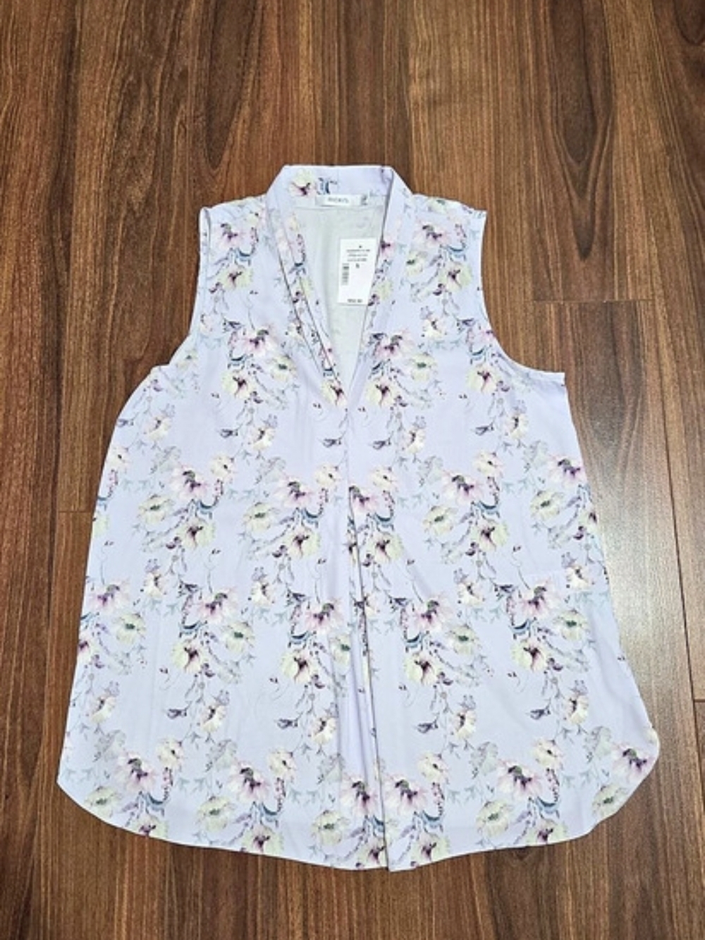 Rickis Floral Sleeveless Blouse in Purple Size Small NWT
